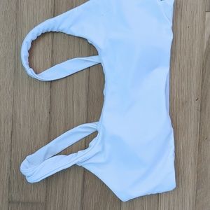 White Roxy bikini top